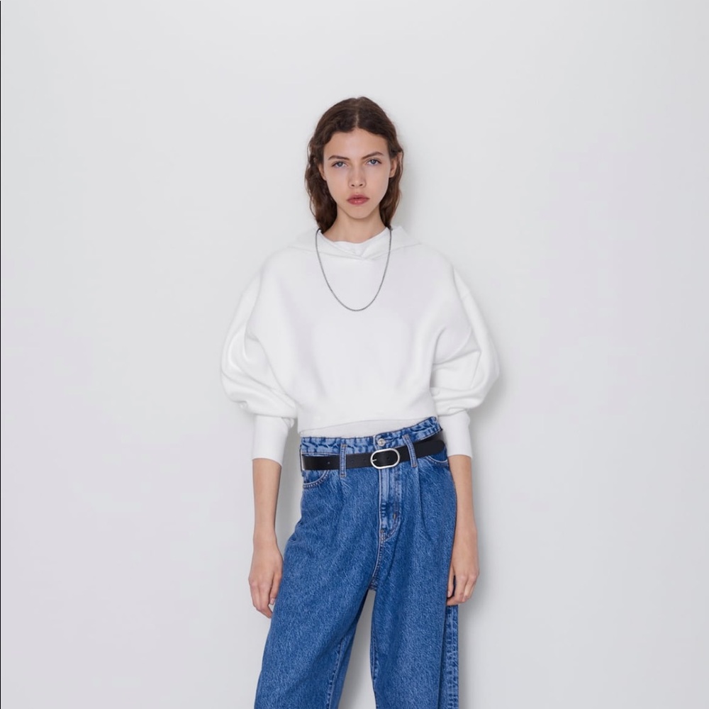 Hooded Knit Sweatshirt